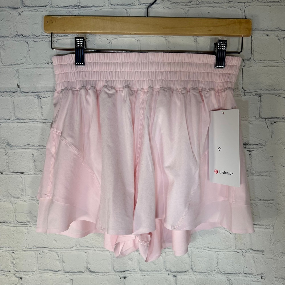 NEW Lululemon Shake It Out High-Rise Run Short 2.5 Pink LW7DKOS Size S